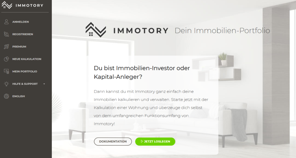 Screenshot Immotory.com